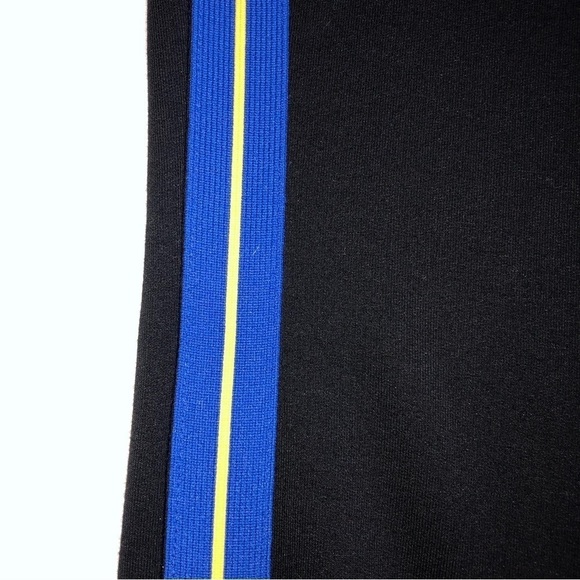 Lauren Ralph Lauren Black Track Style Pants Viscose Blend Size L Striped Sides - Picture 4 of 8